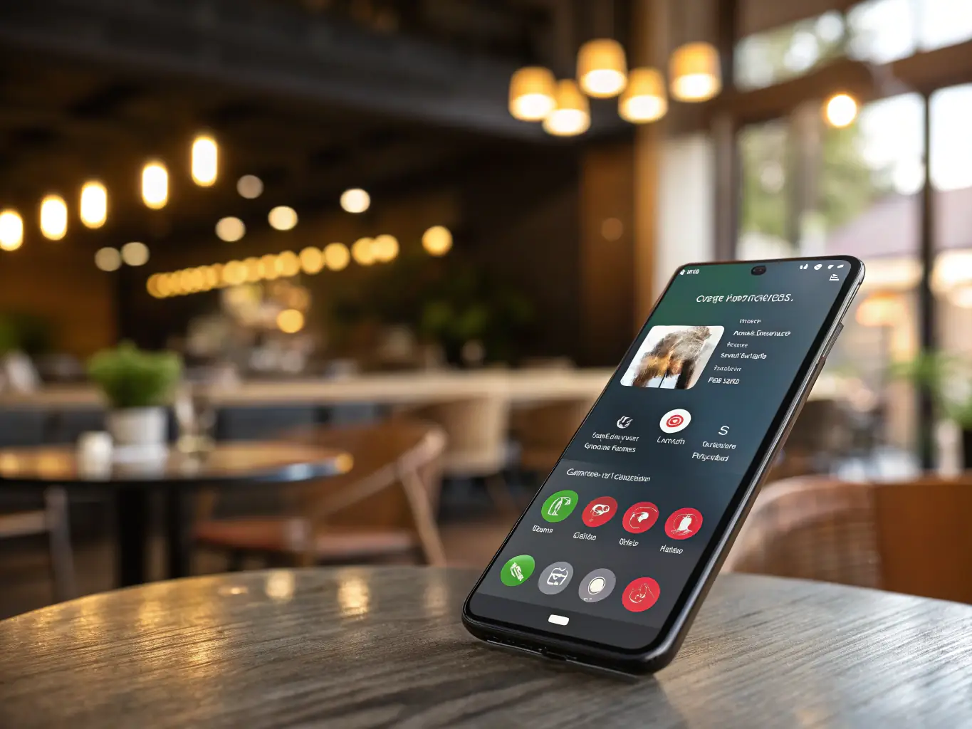 An image depicting a smartphone displaying a call interface, with a map in the background highlighting a local business location, symbolizing increased customer calls.