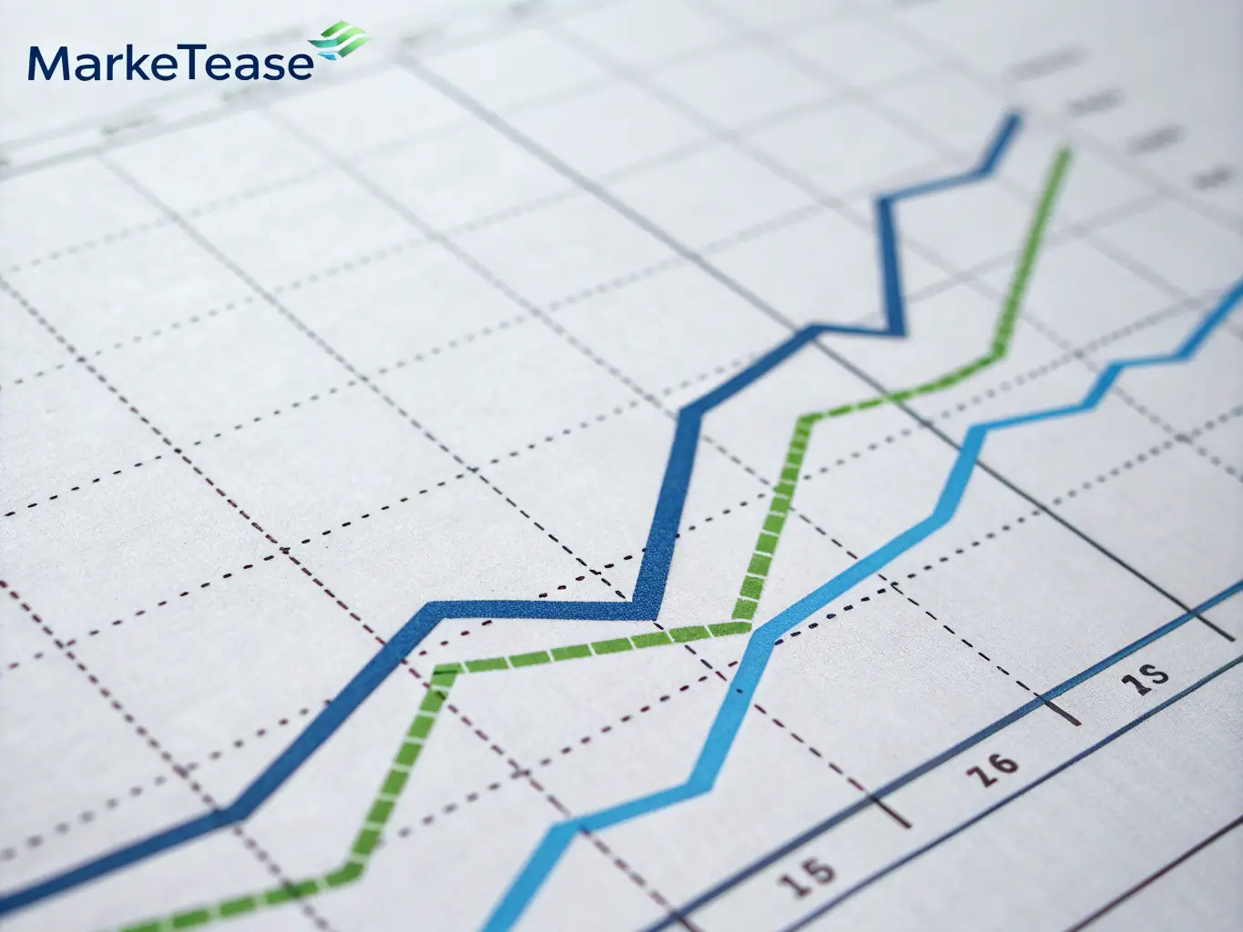 A dynamically composed image showcasing an upward trending graph, symbolizing increased clicks and website traffic, with the YellowRock logo subtly integrated in the background.