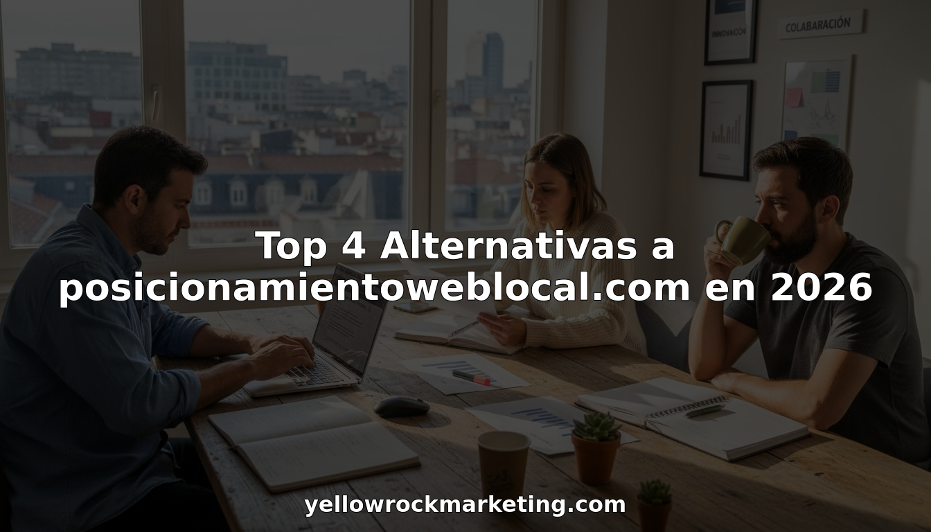 Un equipo colabora en una oficina en pleno centro de la ciudad, desarrollando estrategias y proyectos de marketing.