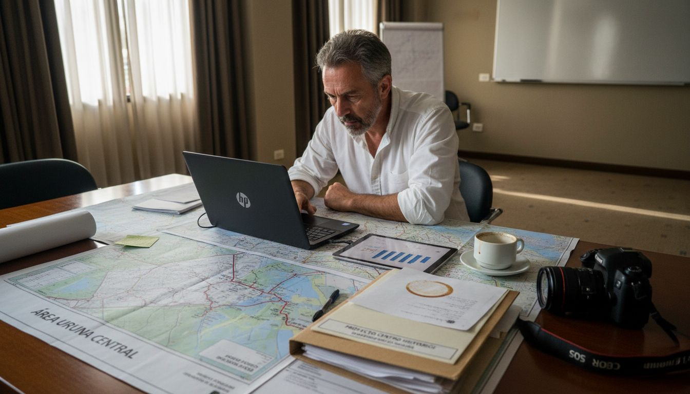 El responsable de turismo analiza la estrategia digital junto a su equipo en una reunión de trabajo.