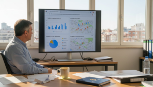 El director analiza los resultados de SEO local de la franquicia