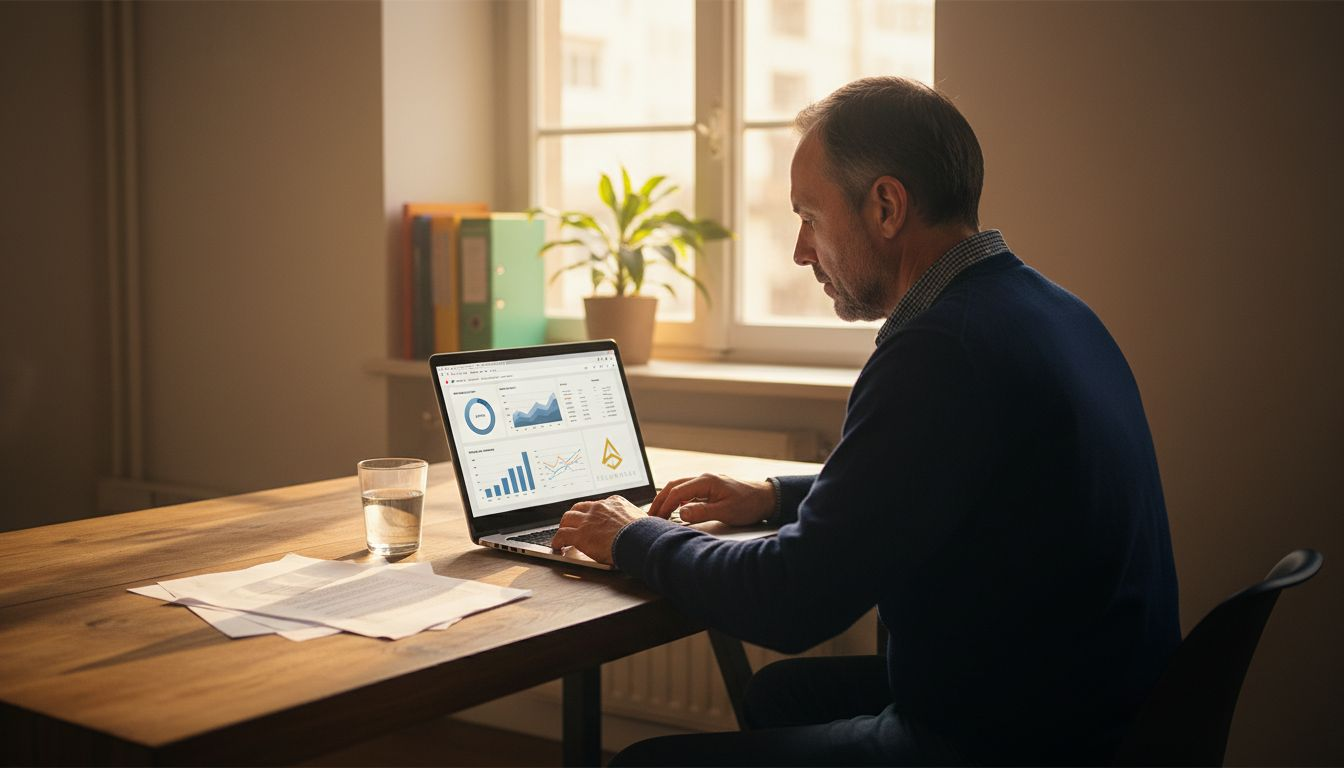 Dueño de negocio analizando cómo el SEO local está afectando a su empresa