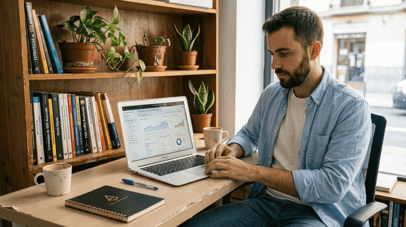 Especialista en SEO analizando estrategias para potenciar negocios locales