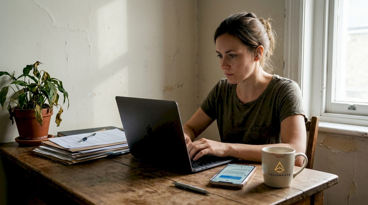 Un profesional analiza su perfil de negocios en Google para mejorar su presencia local.
