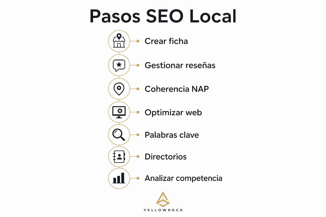 Guía visual con los pasos clave para optimizar el SEO local en Europa Central