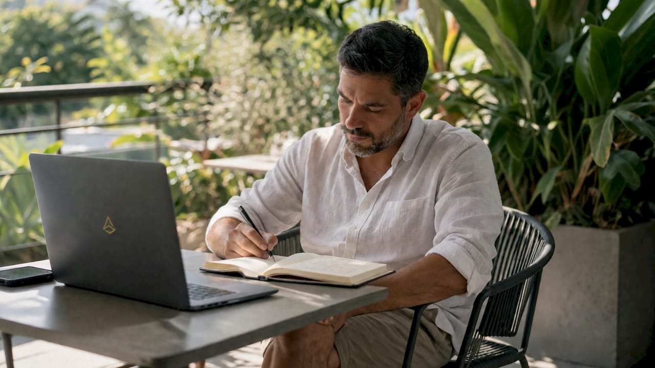Especialista digital trabajando en la oficina y revisando estrategias de SEO y SEM para optimizar resultados.