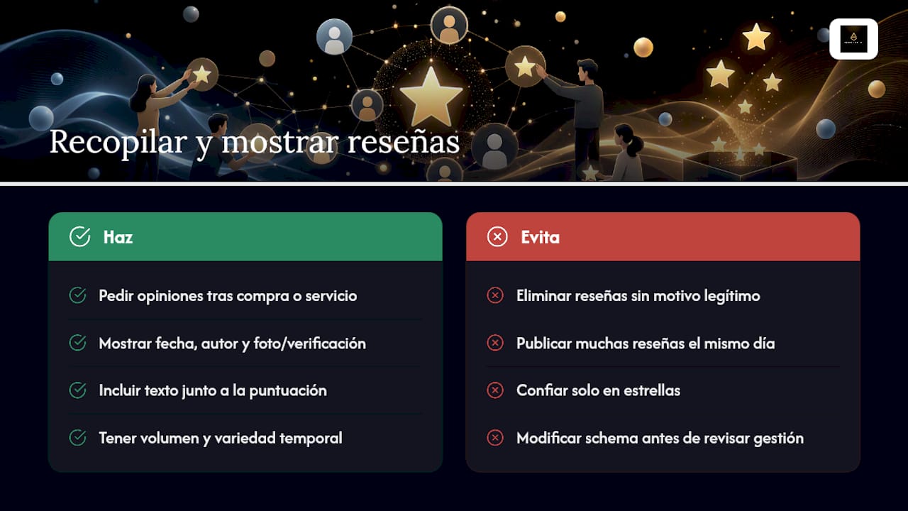 Cómo recopilar y mostrar reseñas que favorezcan la elegibilidad — overview diagram