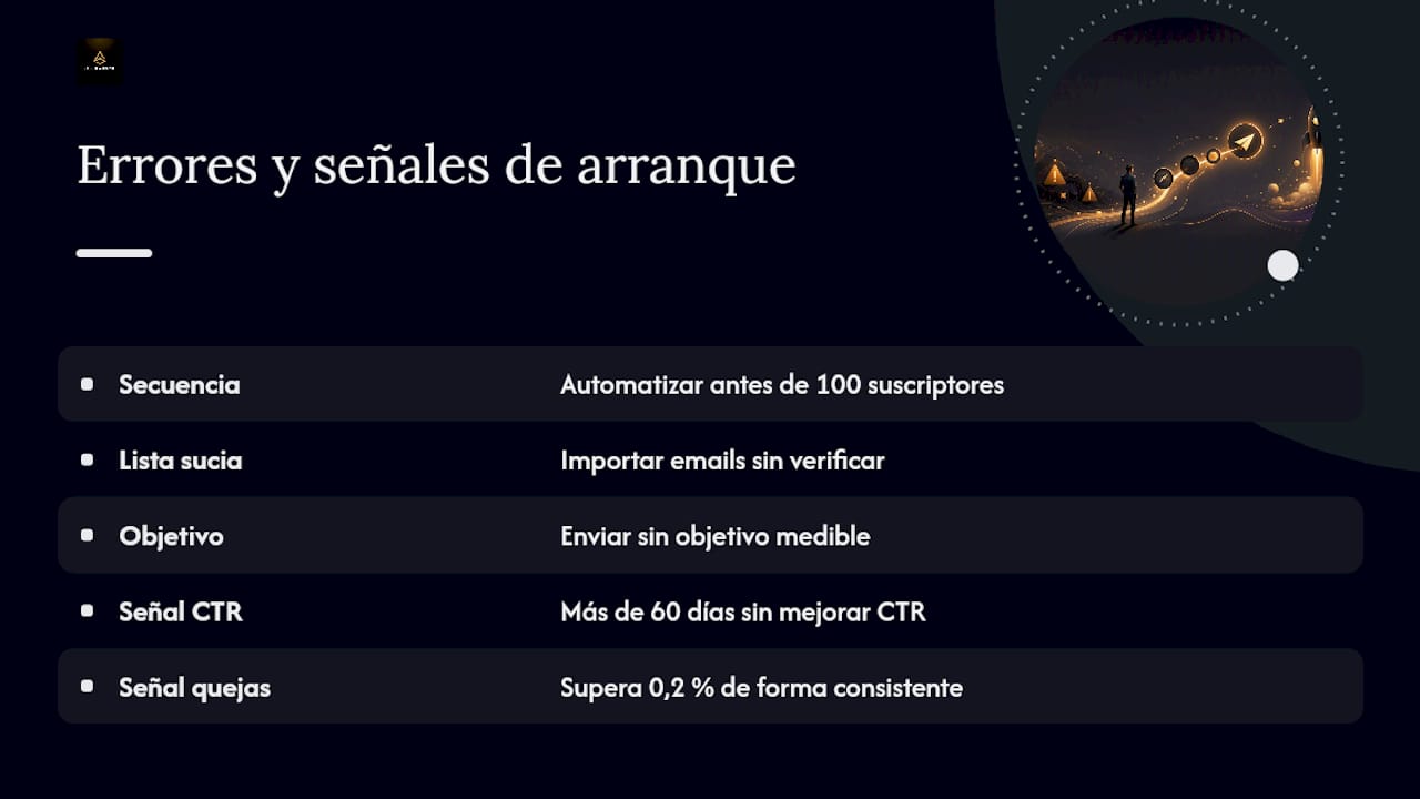Lo que la mayoría hace mal al arrancar: perspectiva de agencia — overview diagram