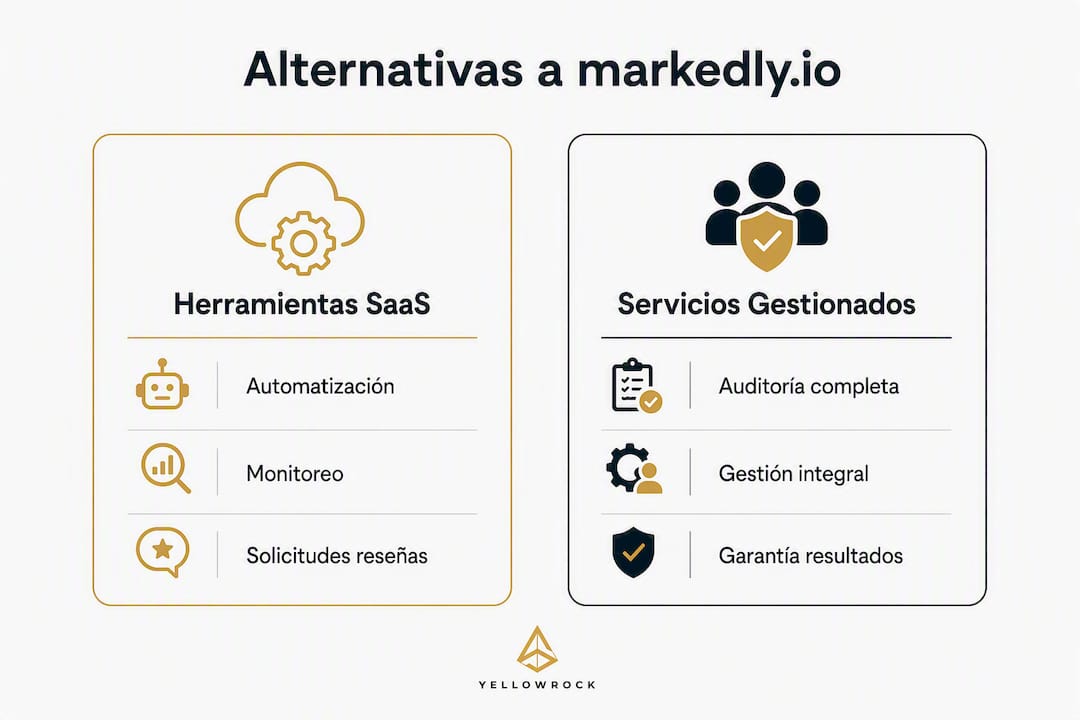 Infografía: ¿Qué es mejor para la gestión de la reputación local? Comparativa entre plataformas SaaS y servicios gestionados