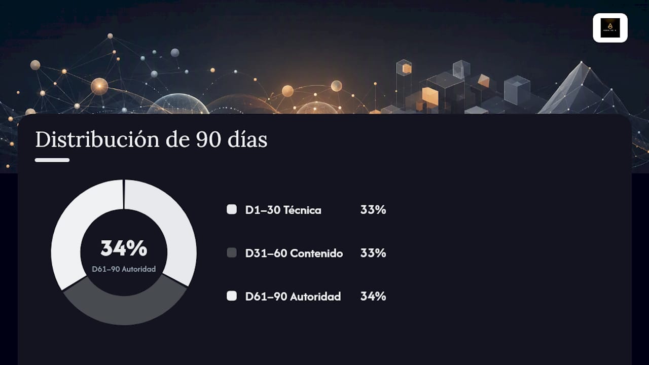 Checklist técnico y de contenido para implementar GEO en 90 días — overview diagram