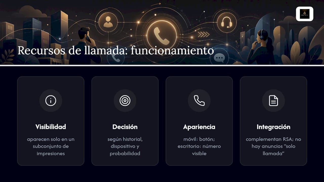 Qué son las extensiones de llamada (recursos de llamada) y cómo funcionan — overview diagram