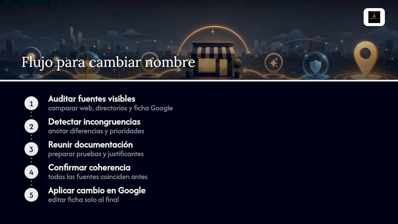 Flujo coherente entre la web, directorios y Google