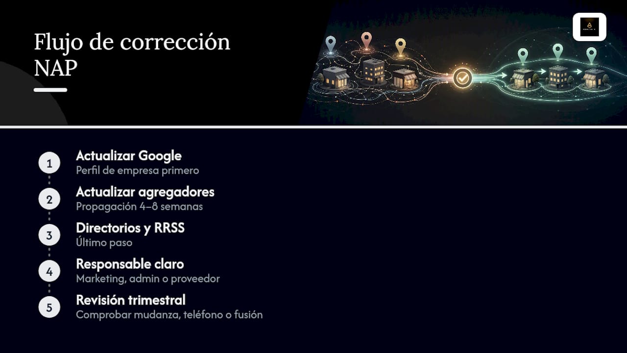 Instrucciones y fechas para corregir NAP